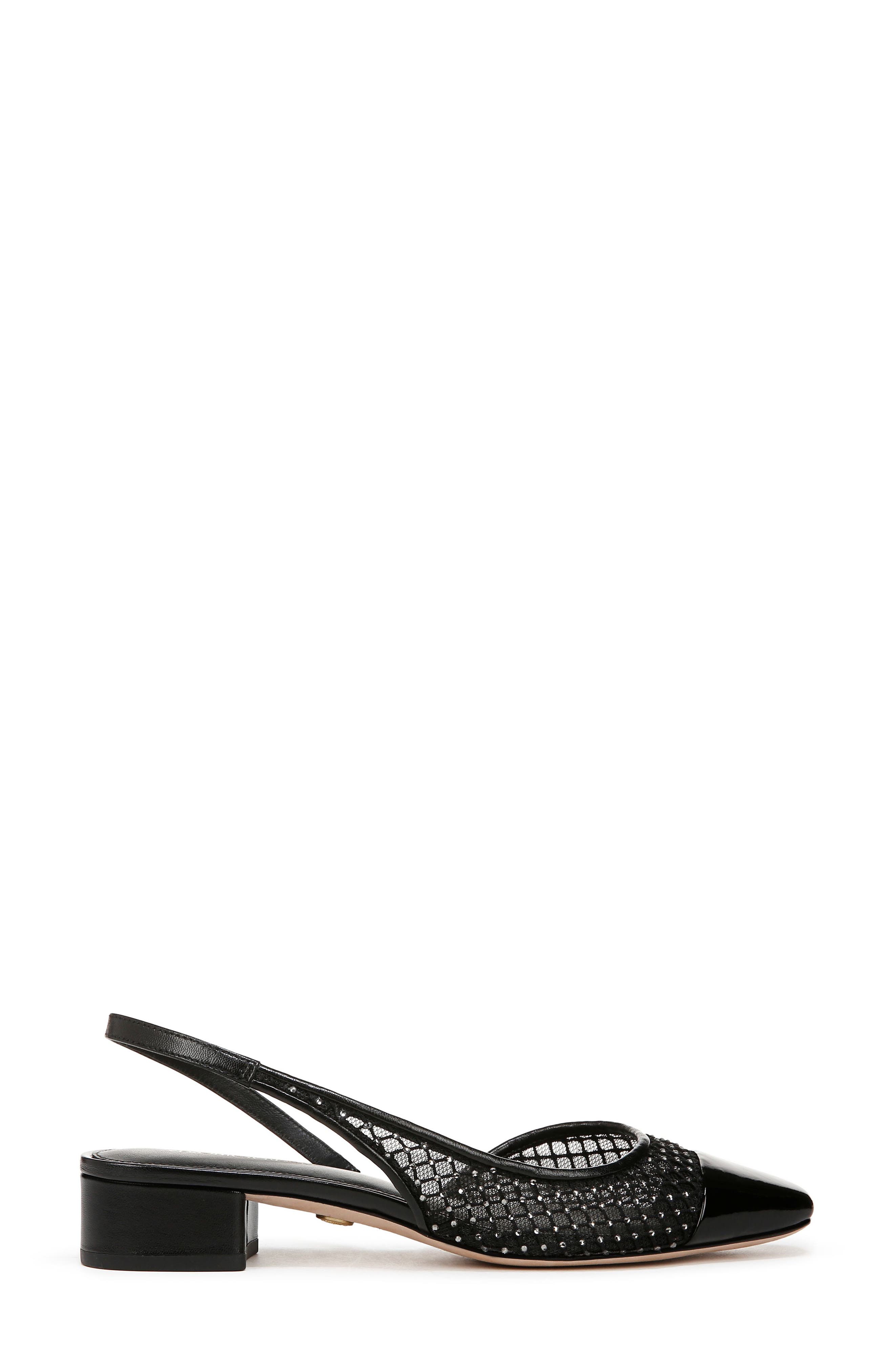 Veronica Beard Cecile Half d'Orsay Slingback Pump, Alternate, color, Black Diamond