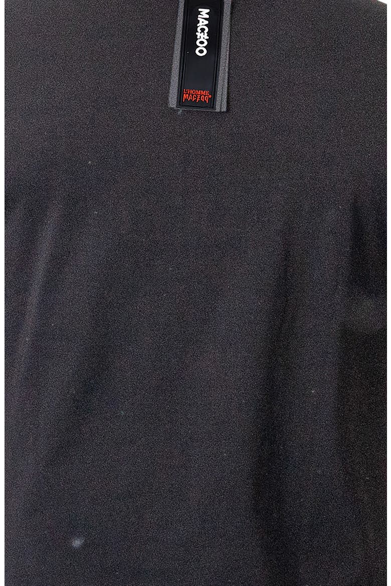 Barcode Stretch Cotton Graphic Tee, Alternate, color, BLACK