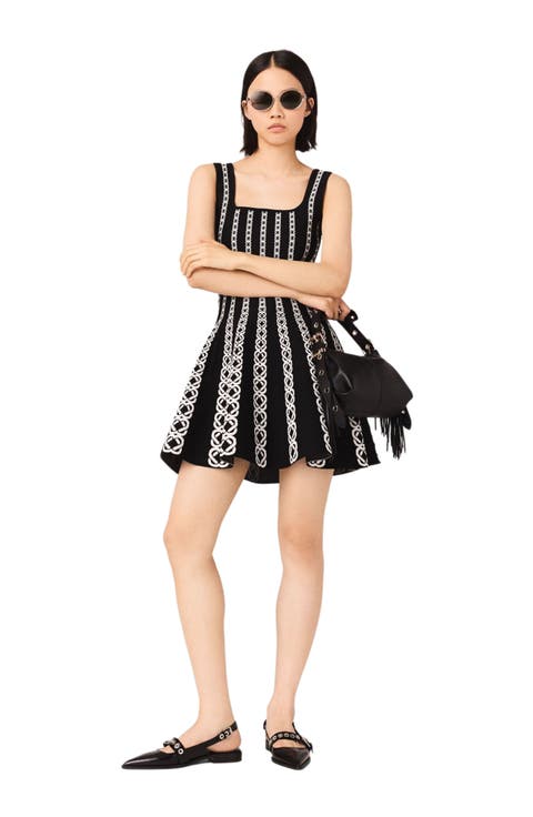 Mini Jacquard Knit Dress