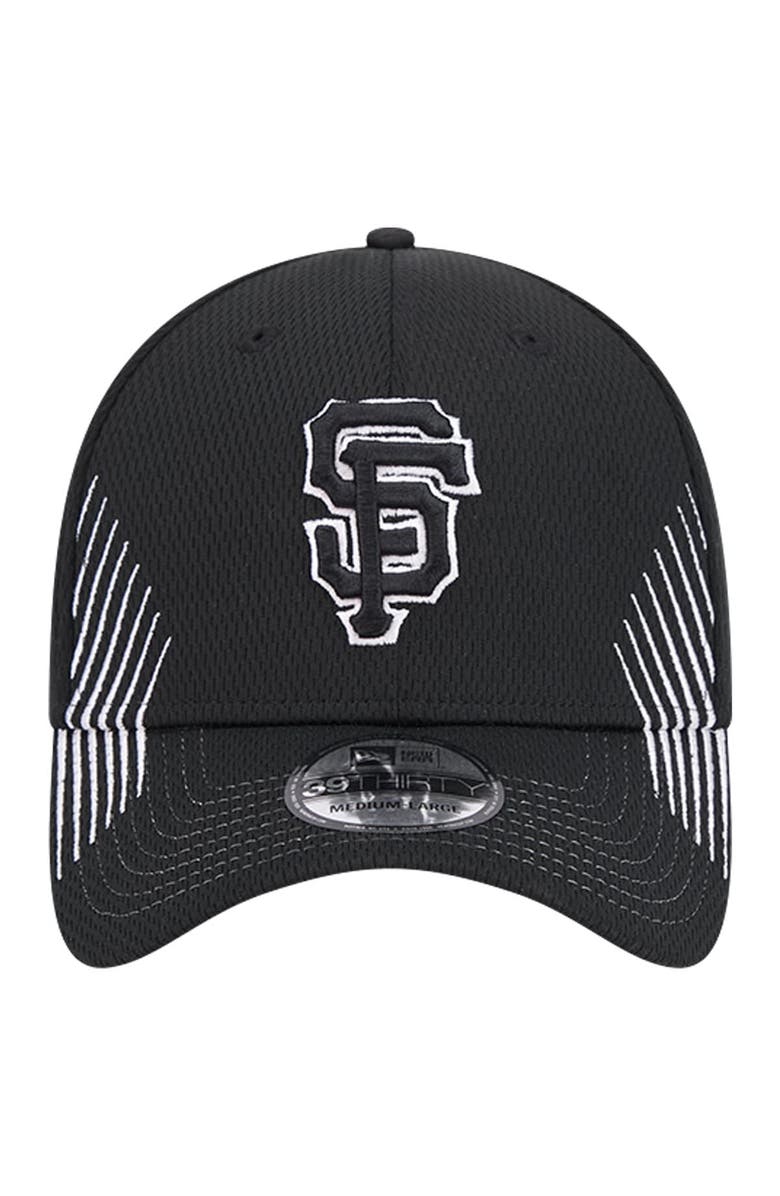 New Era Men's New Era Black San Francisco Giants Active Dash Mark 39THIRTY Flex Hat, Alternate, color, Black