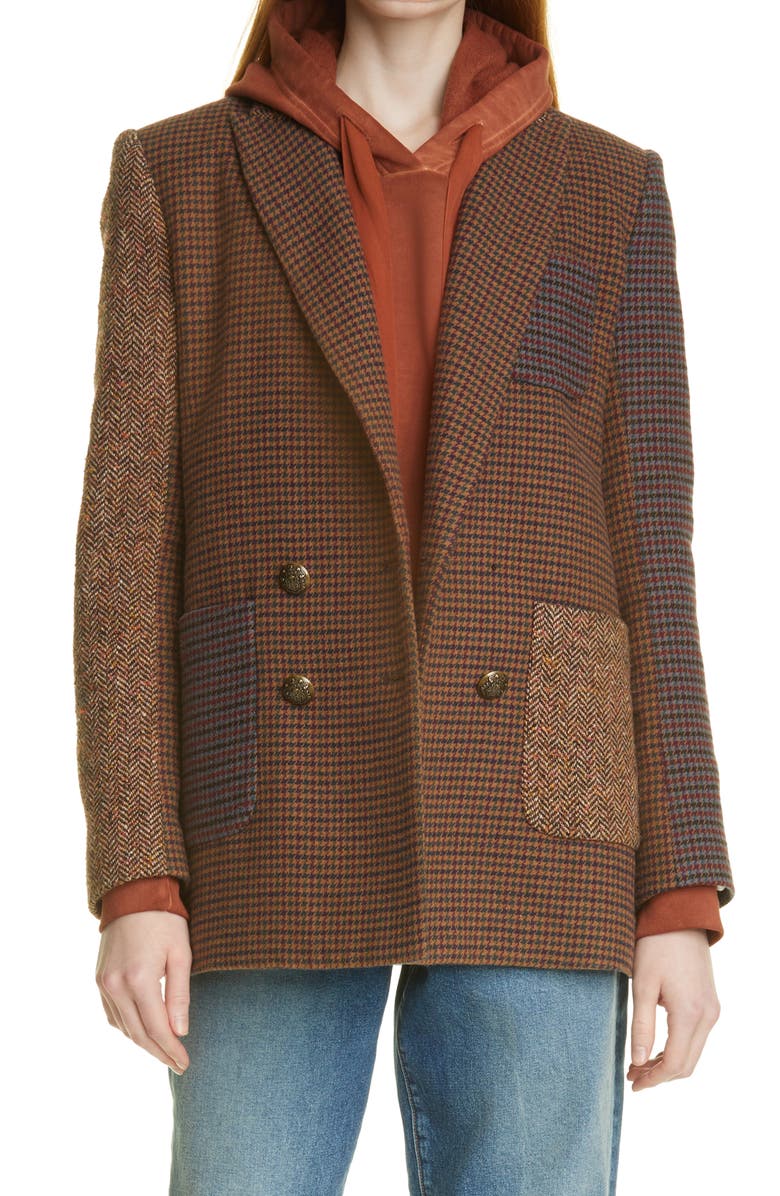 Veronica Beard Faustine Mix Print Jacket, Alternate, color,