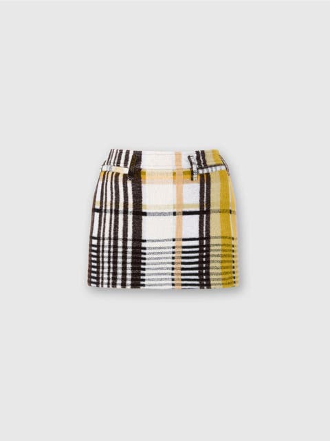 Mini Skirt With Pockets And Check Pattern
