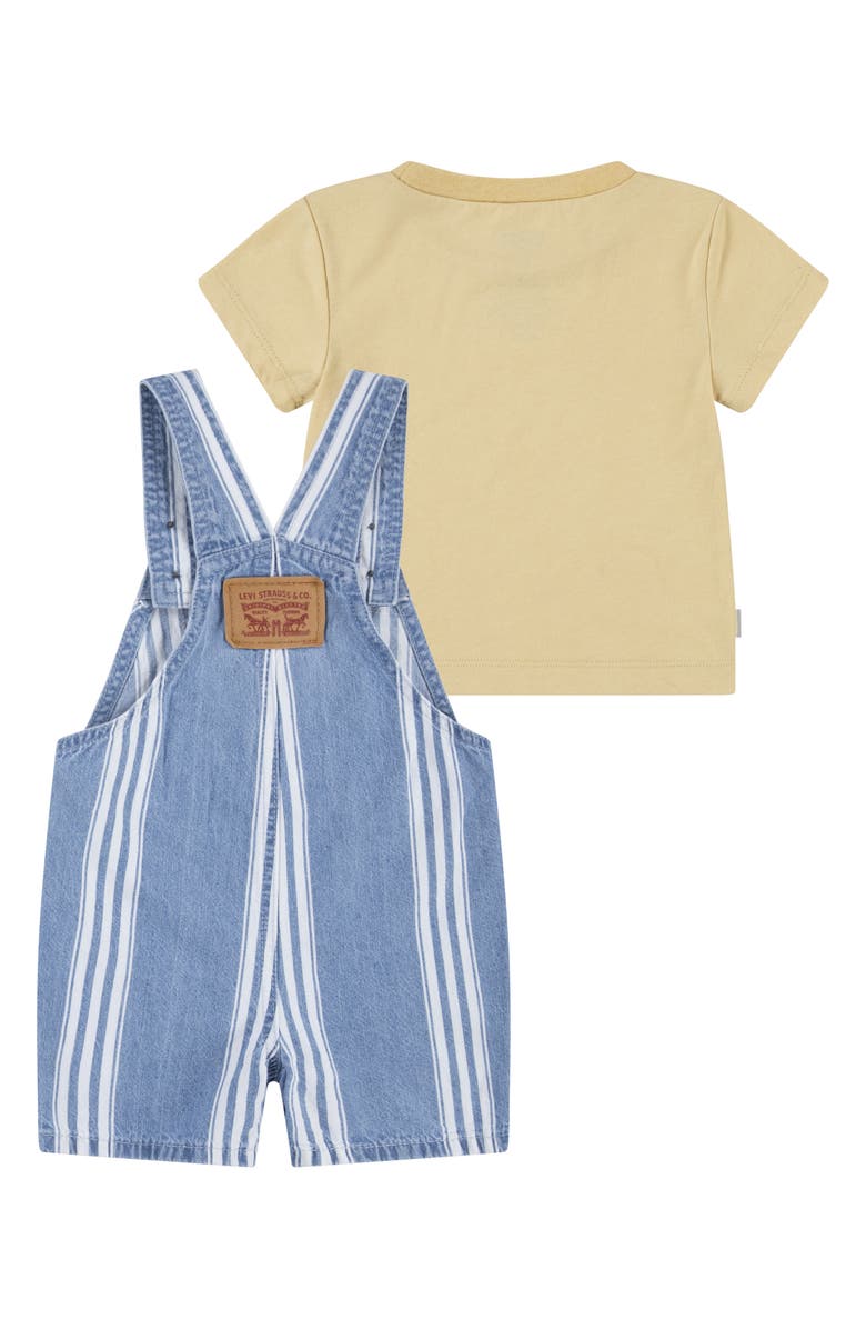 Levi's<sup>®</sup> Batwing T-Shirt & Denim Shortalls Set, Alternate, color, Blue Sail