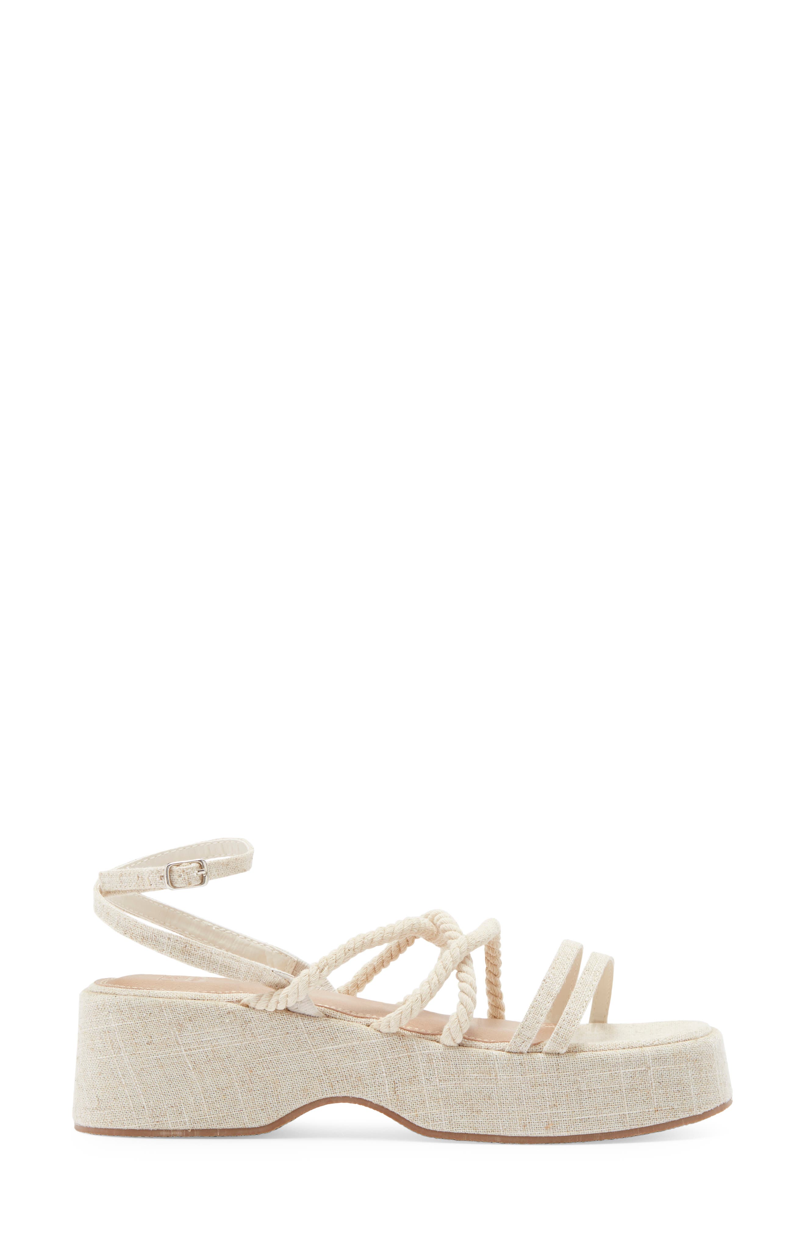 ASOS DESIGN Tari Rope Strap Wedge Platform Sandal, Alternate, color, 