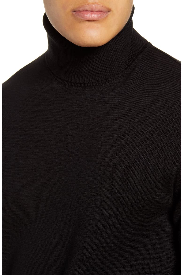 Regular Fit Turtleneck Sweater, Alternate, color, BLACK