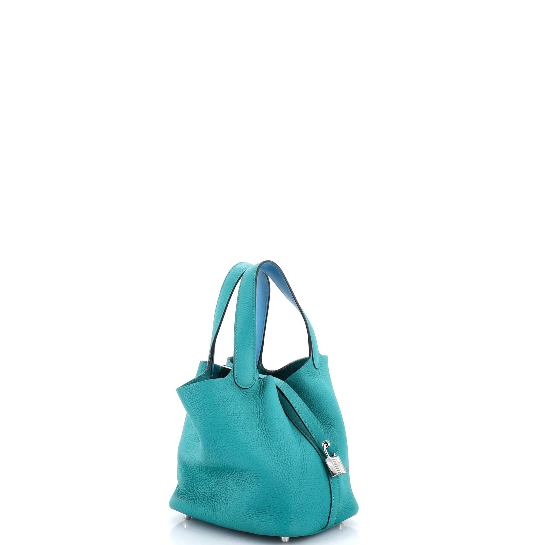 Pre-Owned Hermes Eclat Picotin Lock Bag Clemence with Swift PM, Alternate, color, Vert Verone