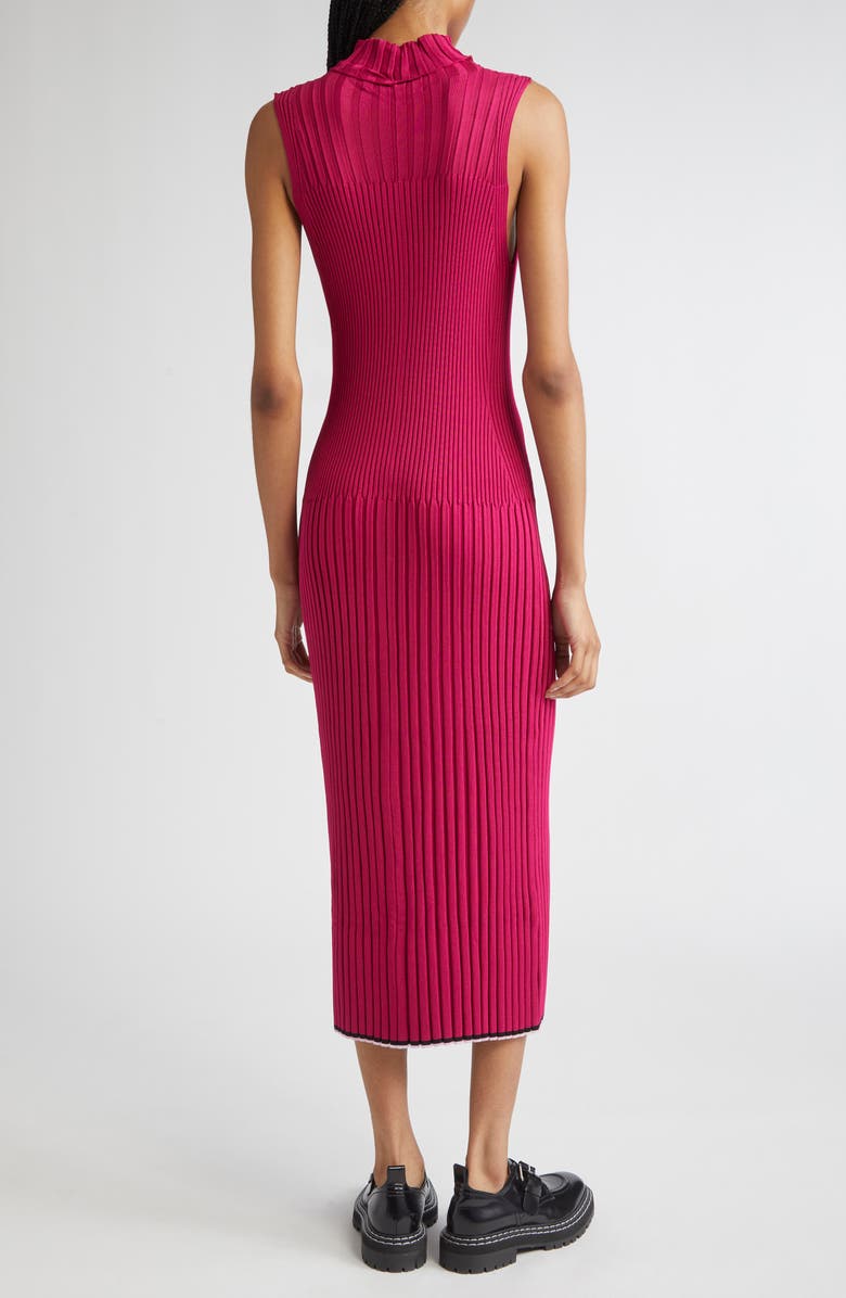 Proenza Schouler Maia Rib Midi Tank Dress, Alternate, color, Fuschia