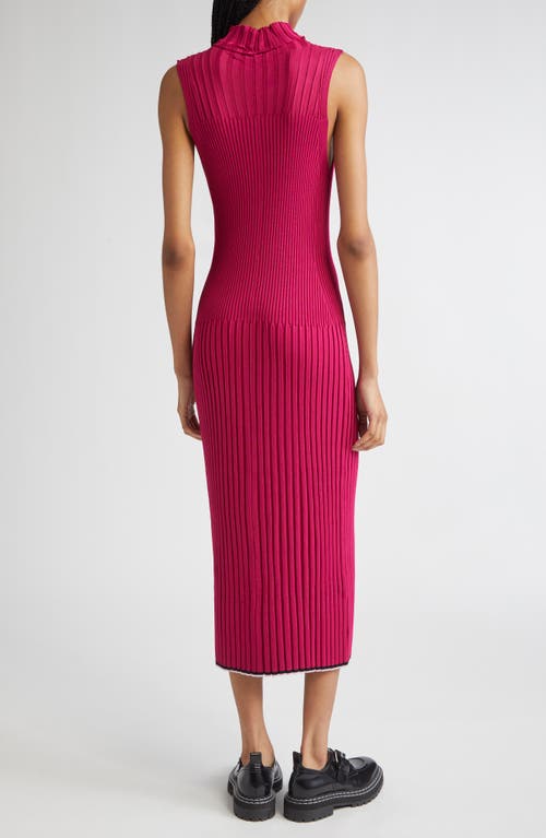 Proenza Schouler Maia Rib Midi Tank Dress In Pink