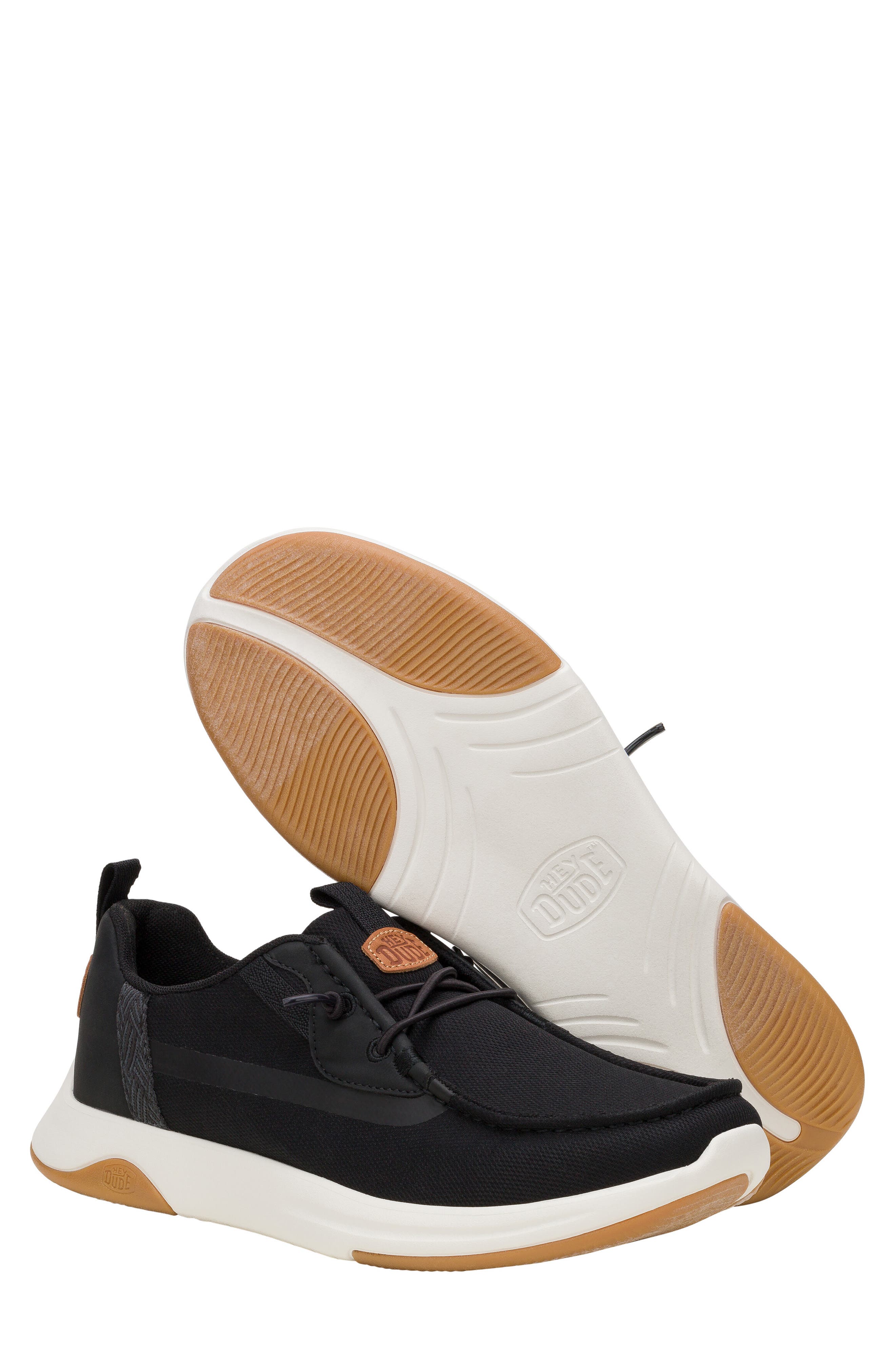 Hey Dude Wally Drift Slip-On Sneaker, Alternate, color, Black/ White