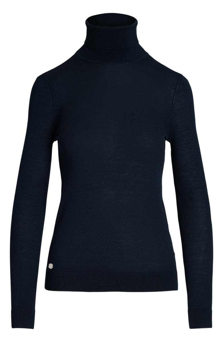 Lauren Ralph Lauren Slim Turtleneck Sweater, Alternate, color, Lauren Navy