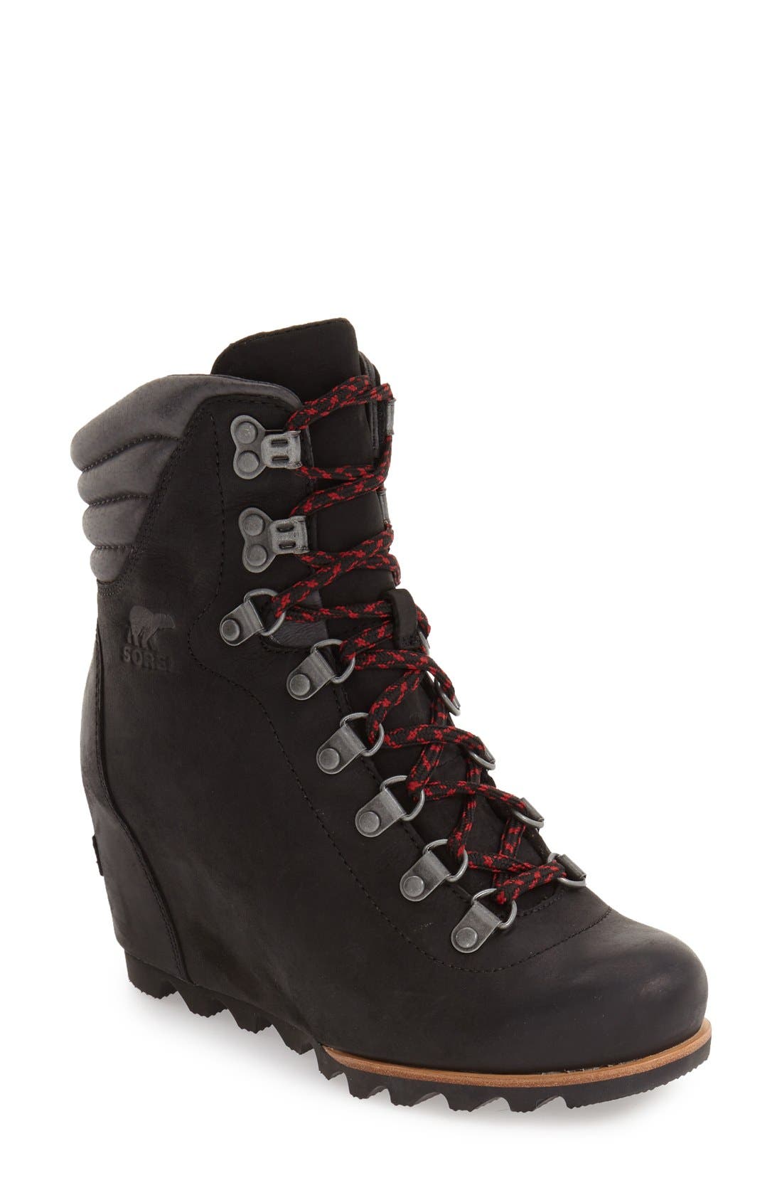 SOREL 'Conquest' Waterproof Wedge Boot, Main, color, 