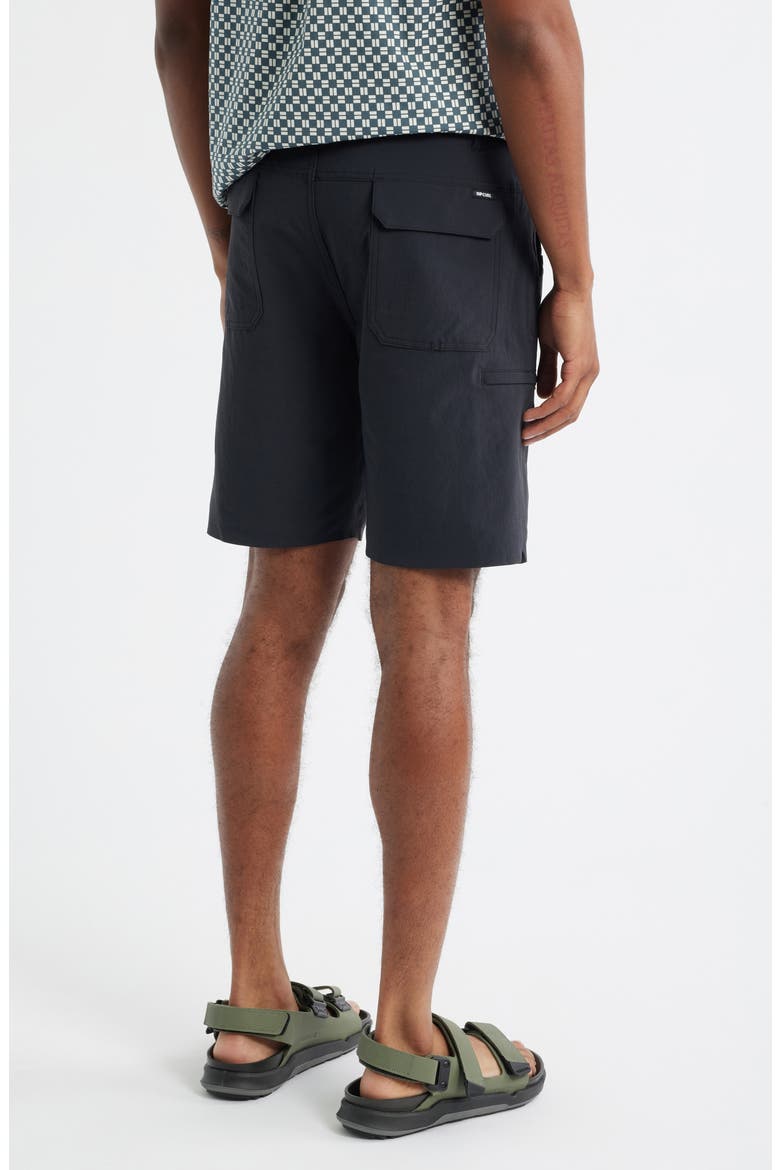 Global Entry Boardwalk Water Repellent Shorts, Alternate, color, BLACK
