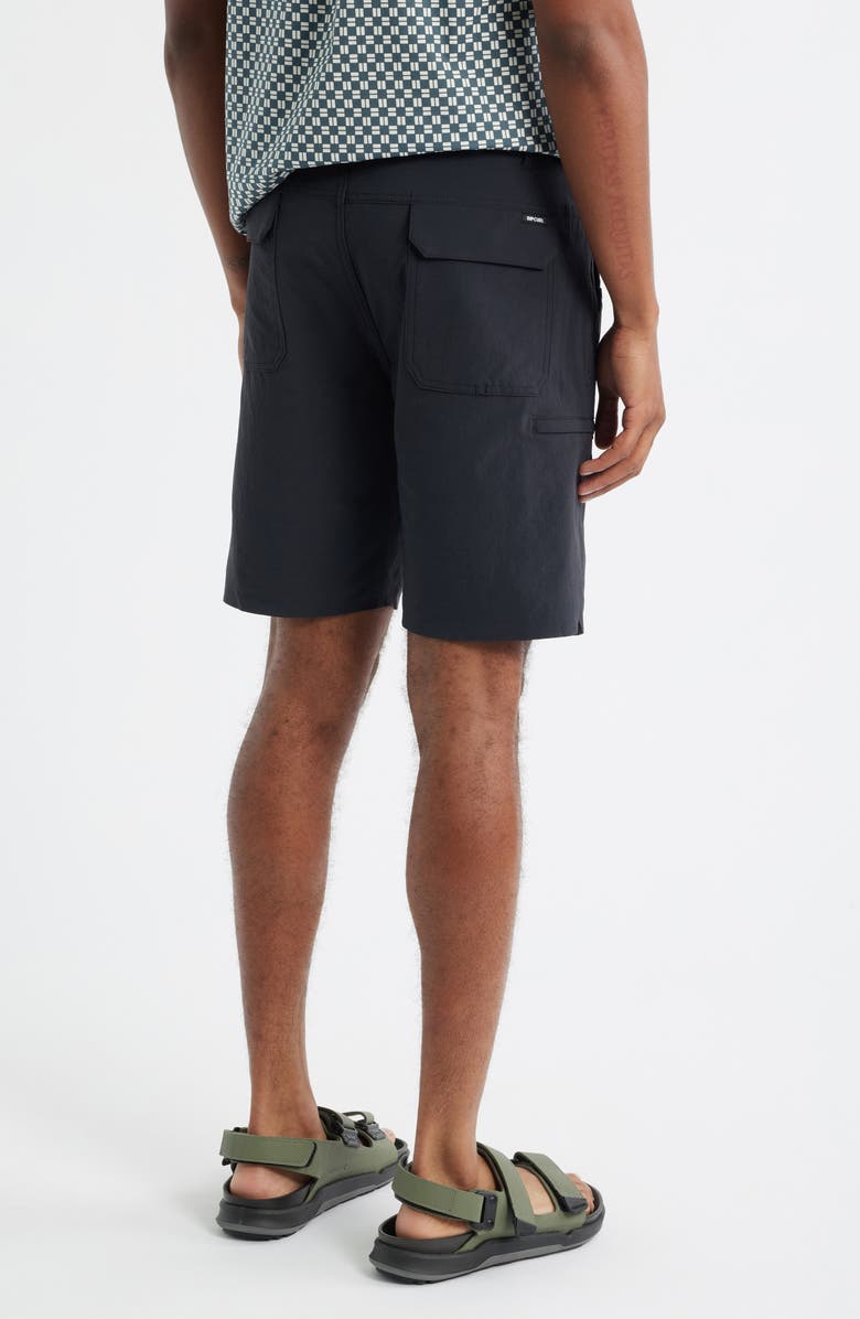 Rip Curl Global Entry Boardwalk Water Repellent Shorts, Alternate, color, Black