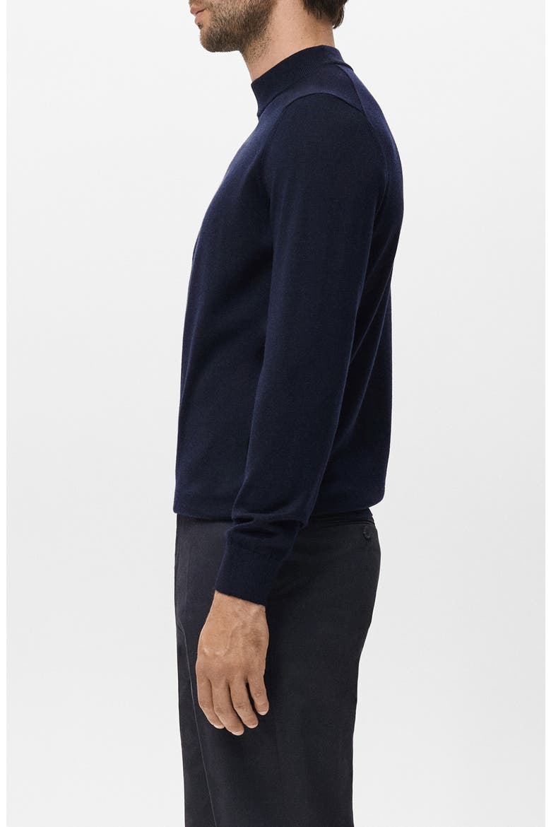 Turtleneck Wool Sweater, Alternate, color, NAVY