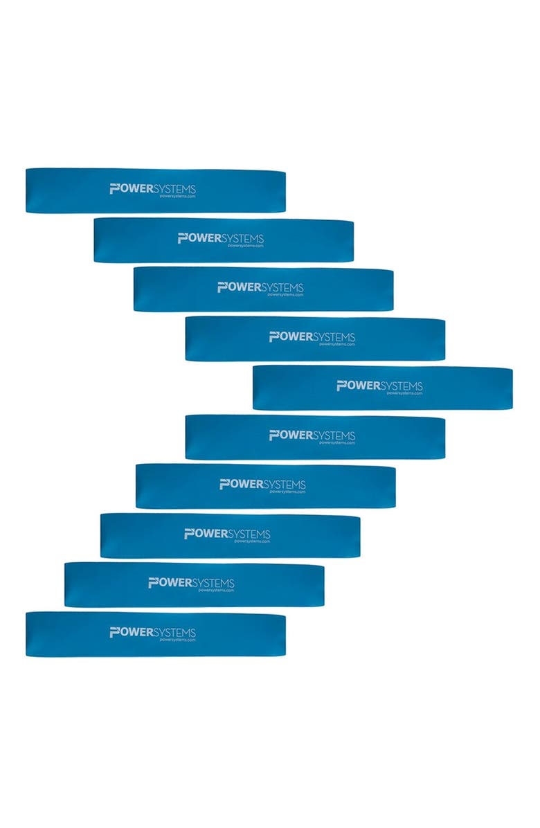 Power system 10-Pack 12" Versa Loop Resistance Bands - Heavy, Main, color, Blue