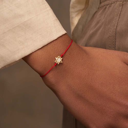 Karma And Luck Divinely Blessed Mother Of Pearl Star Of David Red String Bracelet