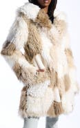 AZALEA WANG Taher Hooded Faux Fur Coat
