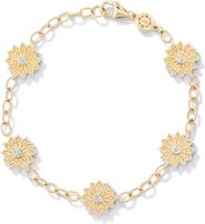 Orly Marcel Sacred Flower Reversible Diamond & Emerald Station Bracelet