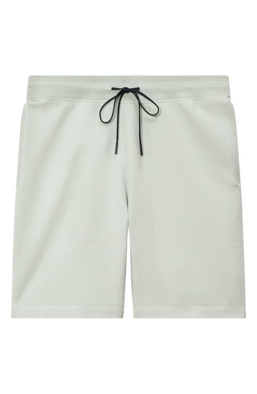 Theory Regular Fit Sweat Shorts In Light Greenstone