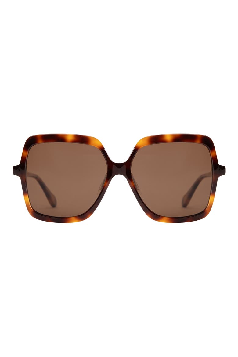 Kilikina Polarized ContourBridge™ Square Sunglasses, Main, color, CAPPUCCINO / TAN LENSES