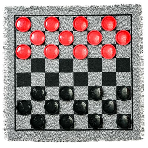 Trimate 3In1 Giant Checkers & Tic Tac Toe Jumbo, Age 4+ in Multicolored  product