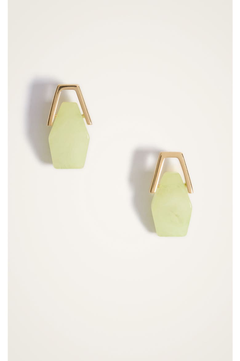 Portal Earrings, Alternate, color, Green