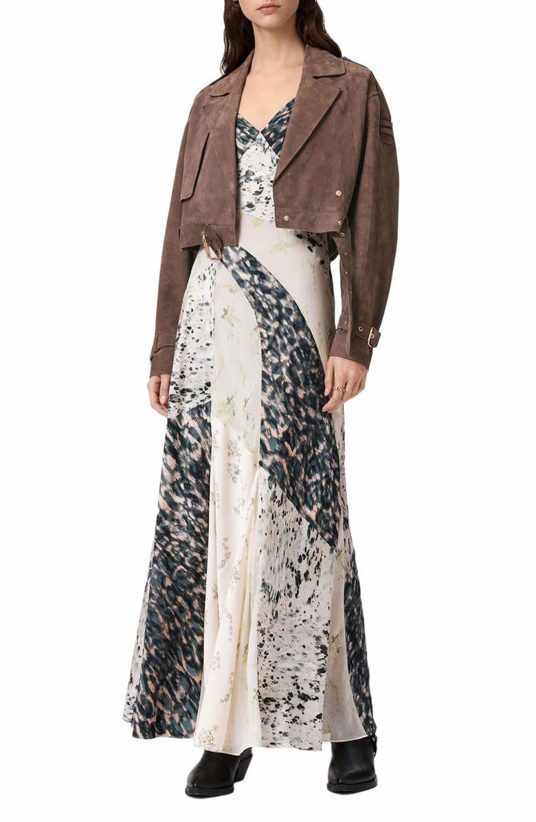 AllSaints Ophelia Suede Jacket, Alternate, color, 