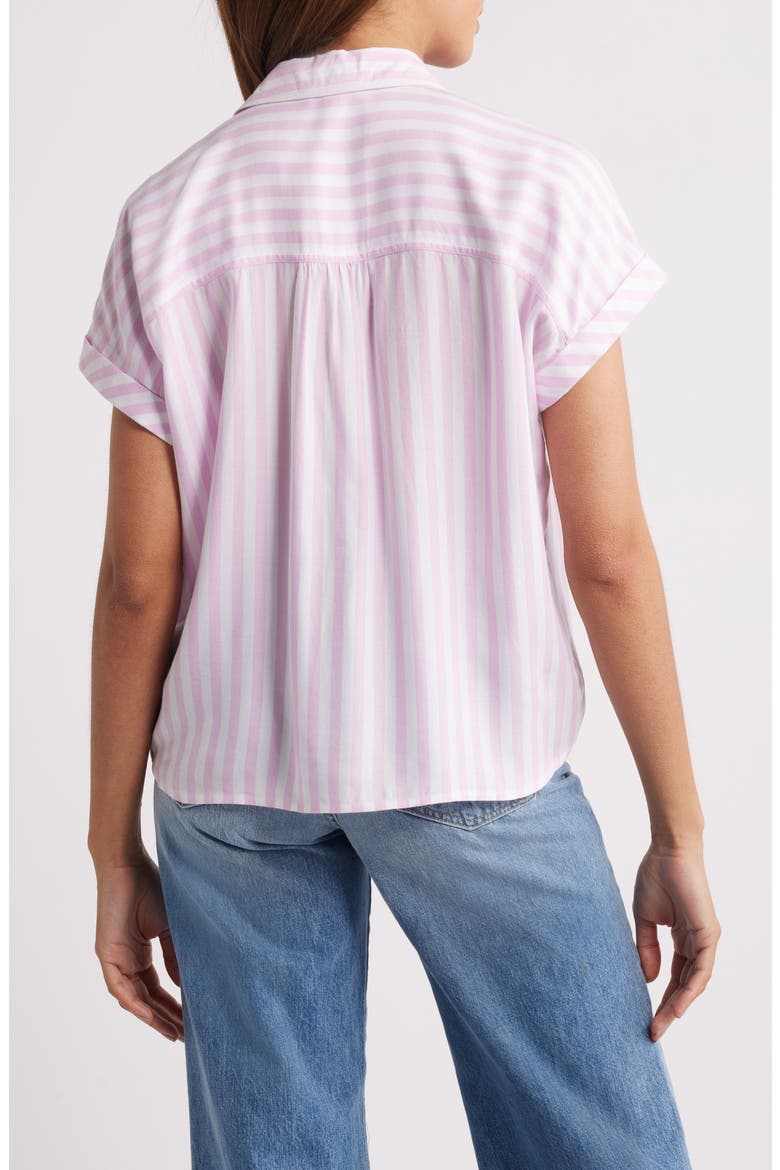Darby Short Sleeve Button-Up Shirt, Alternate, color, PASTEL LAVENDER
