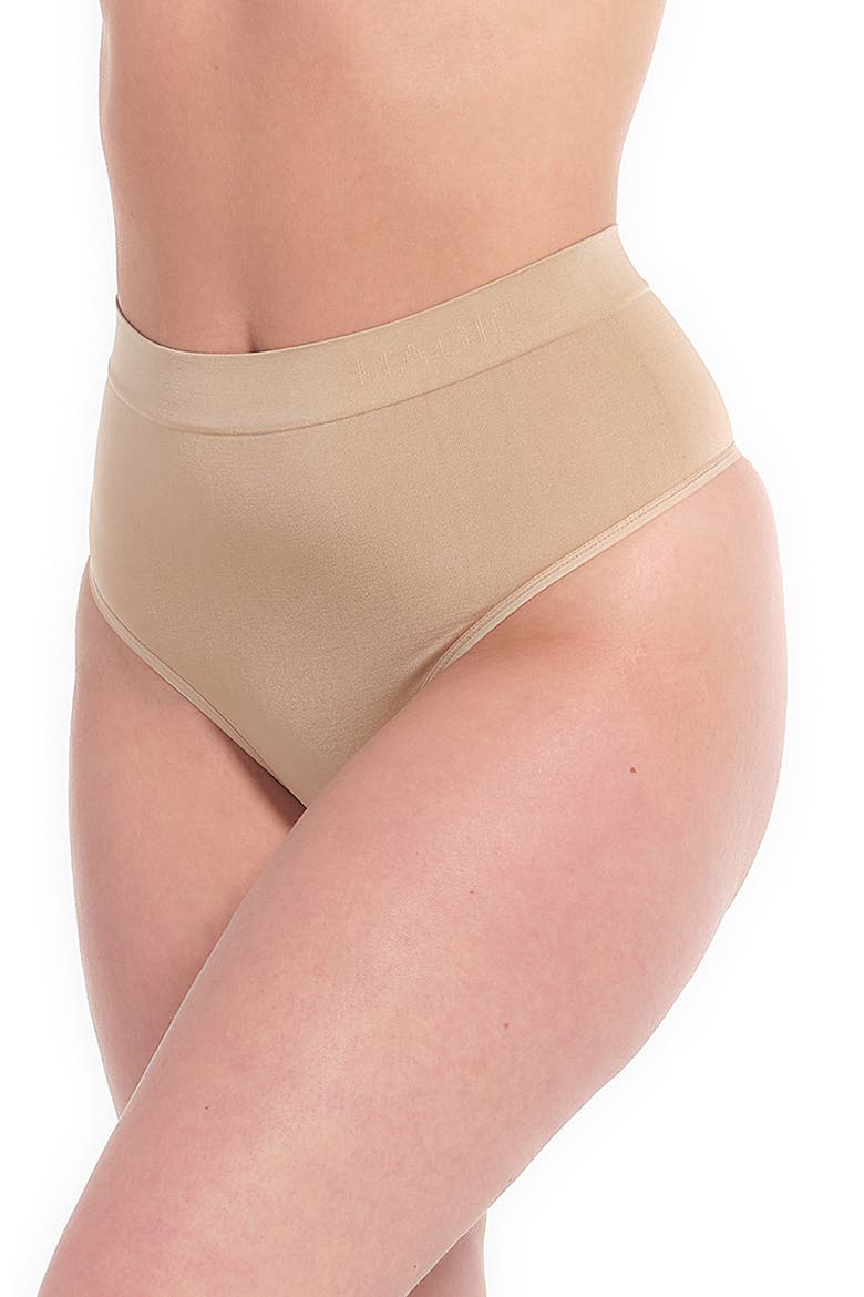 Comfort Seamless Shaping Thong, Alternate, color, CAPPUCCINO