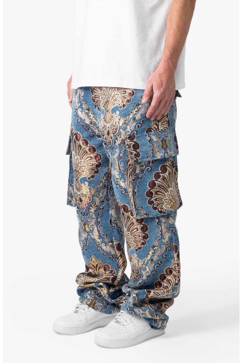 Ultra Baggy Jacquard Cargo Pants, Alternate, color, BLUE MULTI FLORAL