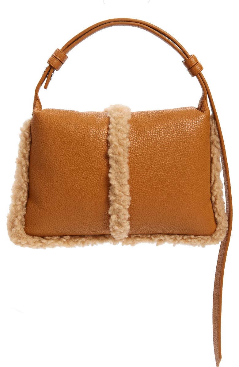 Simon Miller Mini Puffin Convertible Faux Leather & Faux Shearling Handbag, Alternate, color,