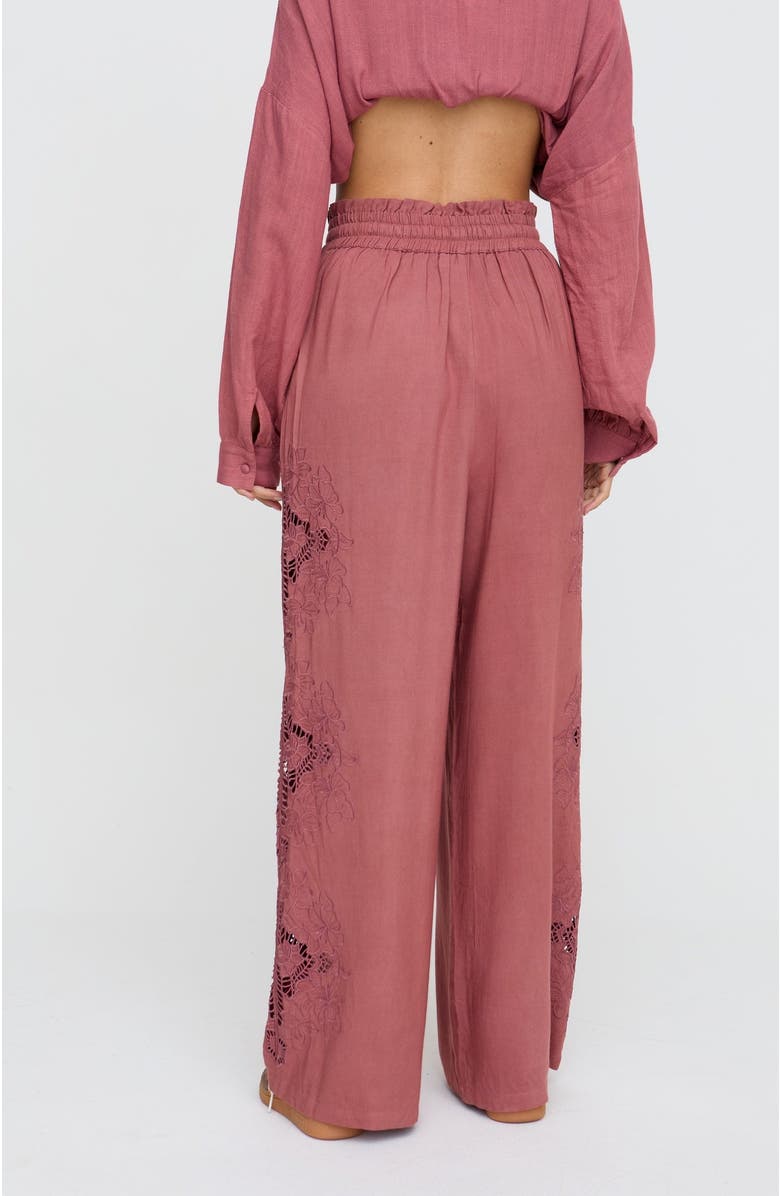 Raffya Arianna V- Neck Embroidered Maxi Dress, Alternate, color, Black