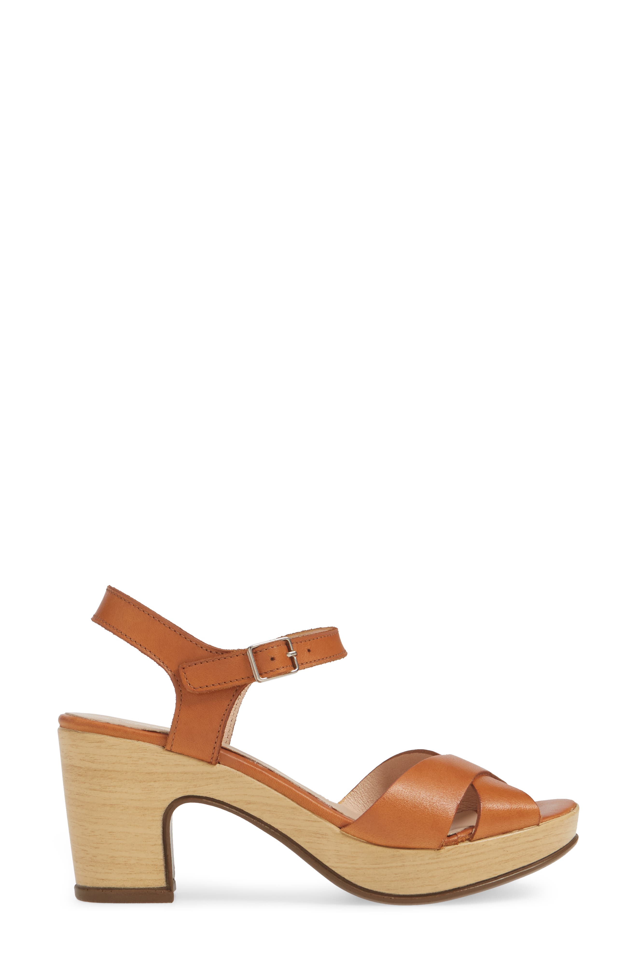 Platform Sandal, Alternate, color, NATURE CUERO LEATHER