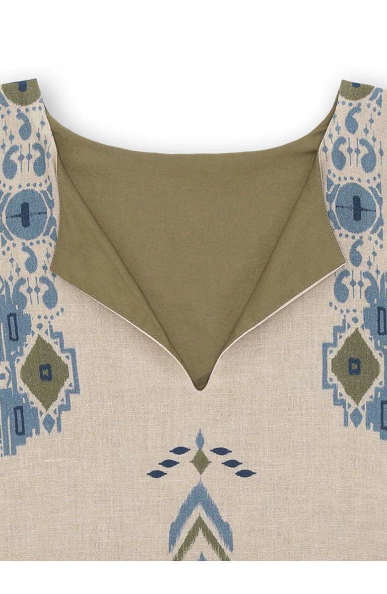 Fortela Printed Caftan Dress, Alternate, color, Dark Orange