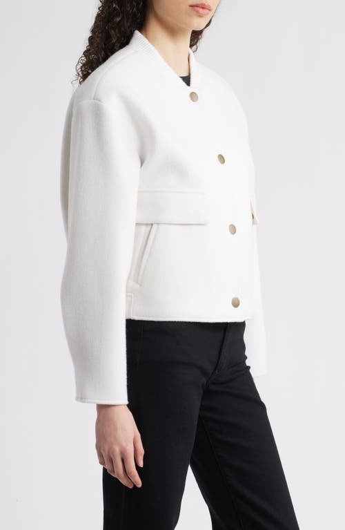 Bernardo Felt Crop Jacket In White