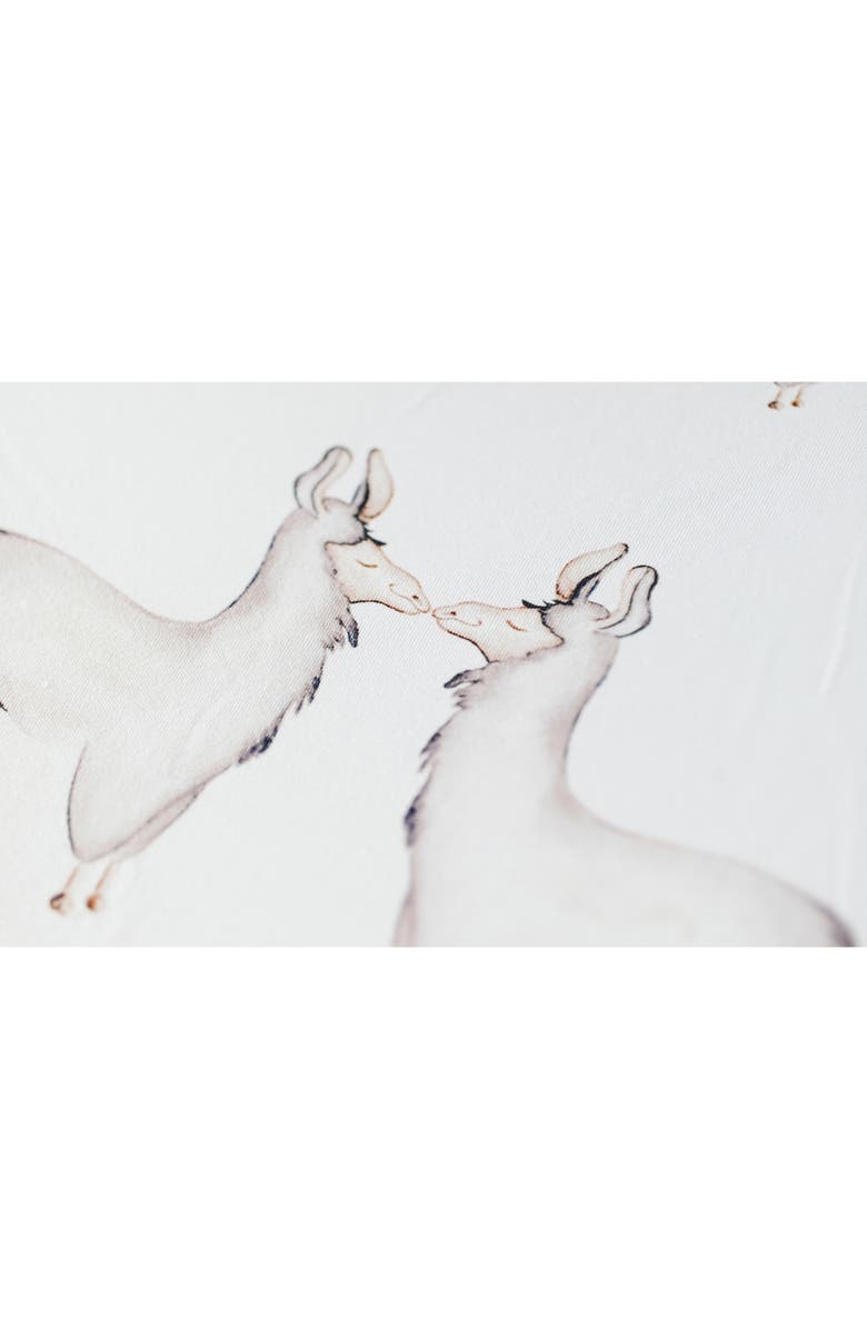 Oilo Llama Set of 2 Jersey Crib Sheets, Alternate, color, Llama