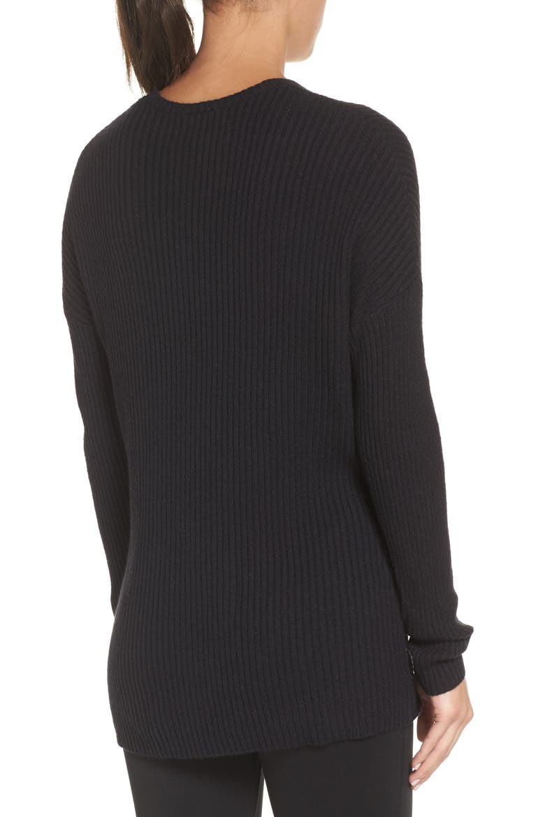 Wrap Sweater, Alternate, color, BLACK