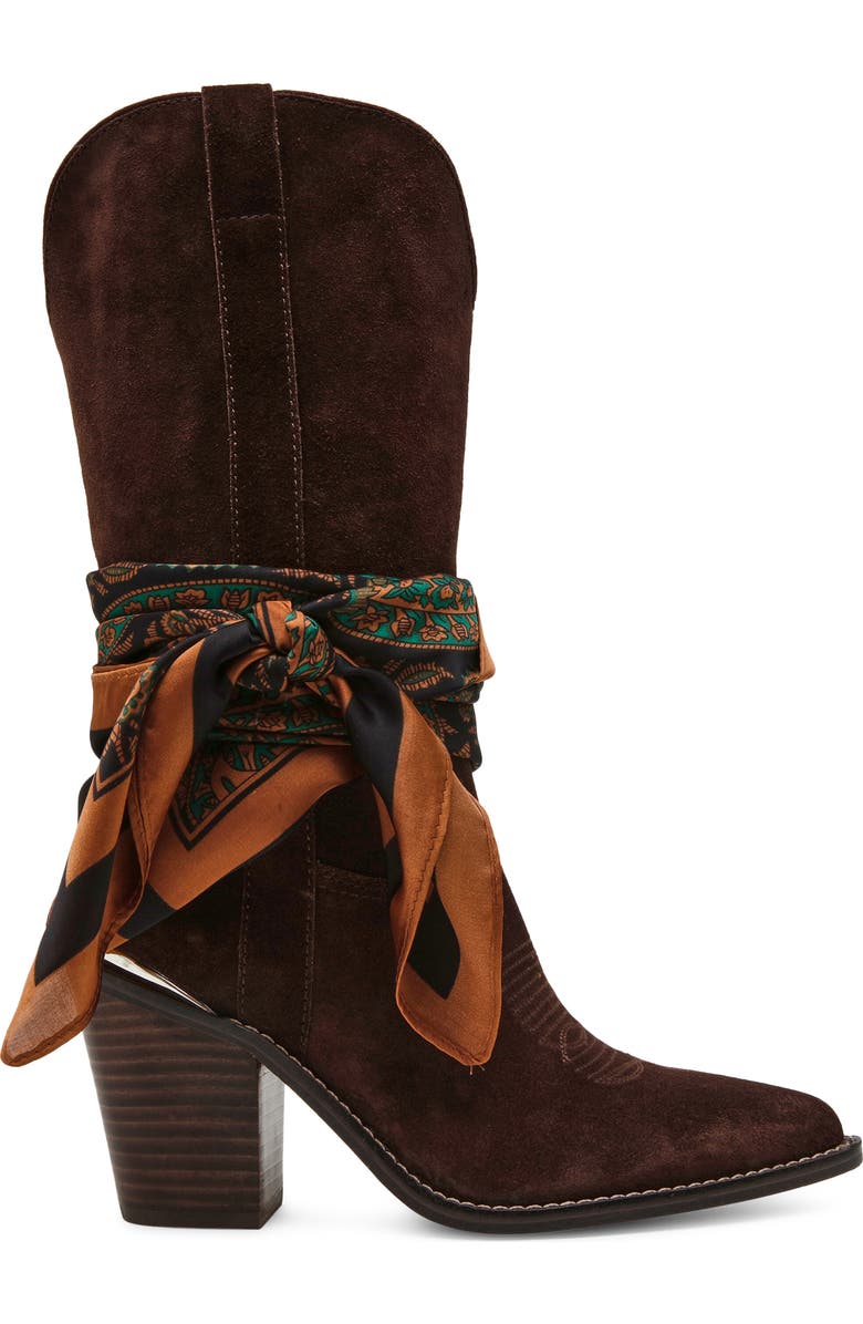 Steve Madden Sally Scarf Boot, Alternate, color, Brown Suede