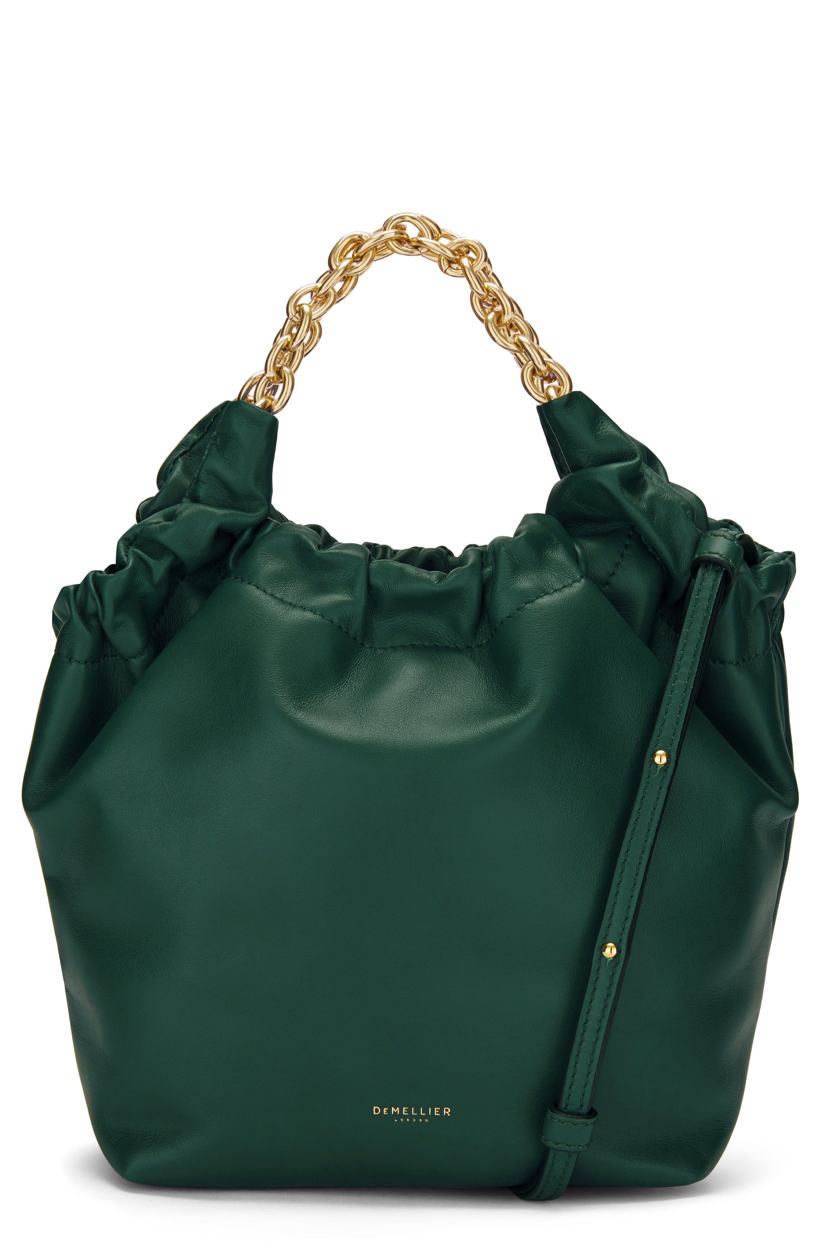 DeMellier Small Miami Leather Handbag, Main, color, Forest Green