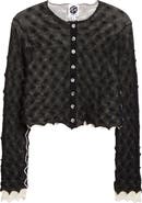 YanYan Borlor Double Layer Wool Shrunken Cardigan