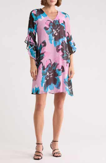 Calvin Klein Floral Print Trapeze Dress