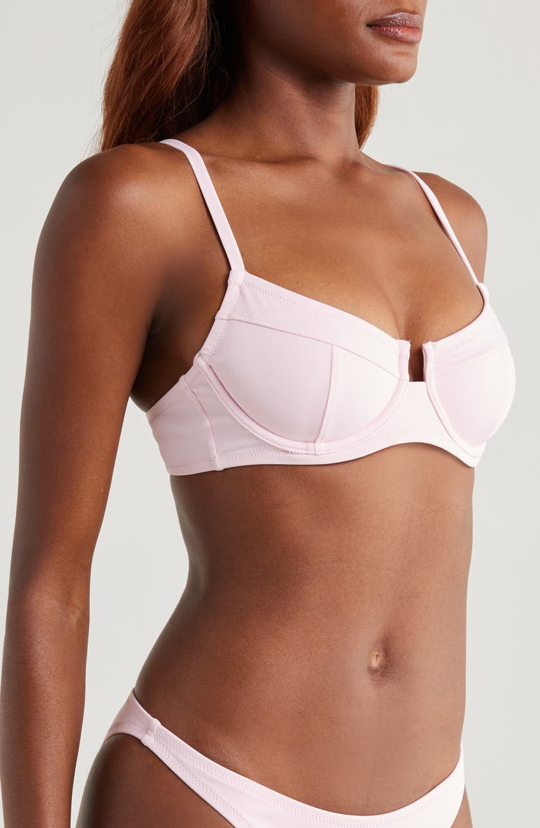 Solid & Striped Harley Carnation Bikini Top, Alternate, color, Carnation