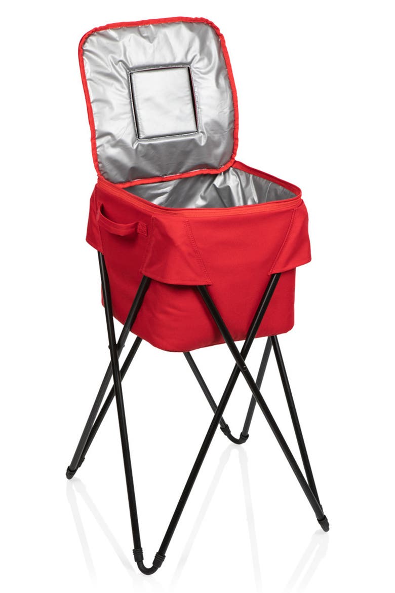 Camping Party Cooler with Stand, Alternate, color, RED