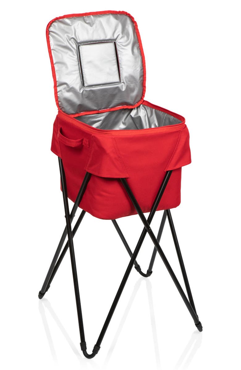 Picnic Time Camping Party Cooler with Stand, Alternate, color, Red