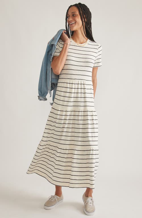 MARINE LAYER MARINE LAYER STRIPE TIERED T-SHIRT DRESS 