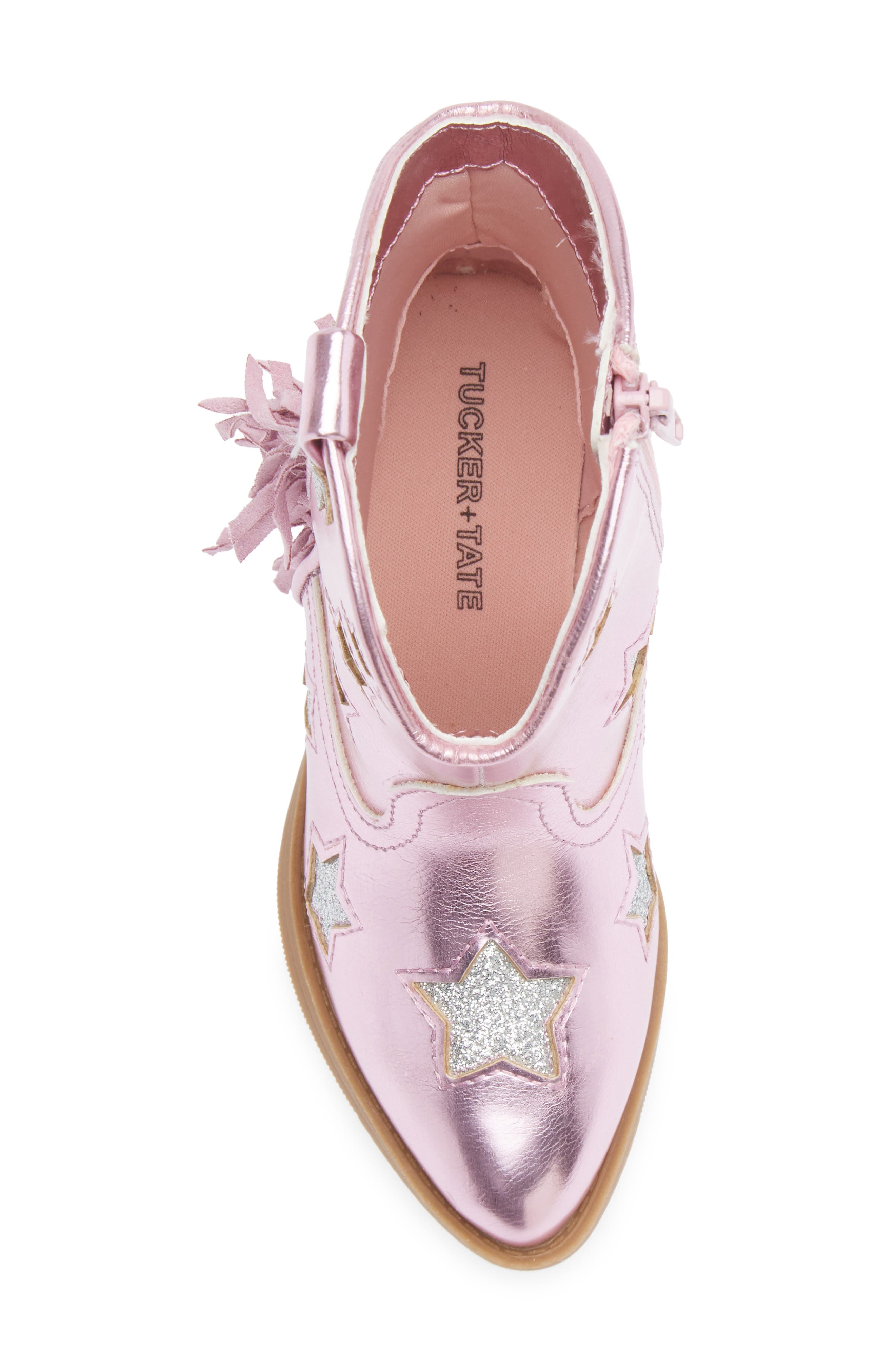 Kids' Celeste Western Boot, Alternate, color, PINK METALLIC