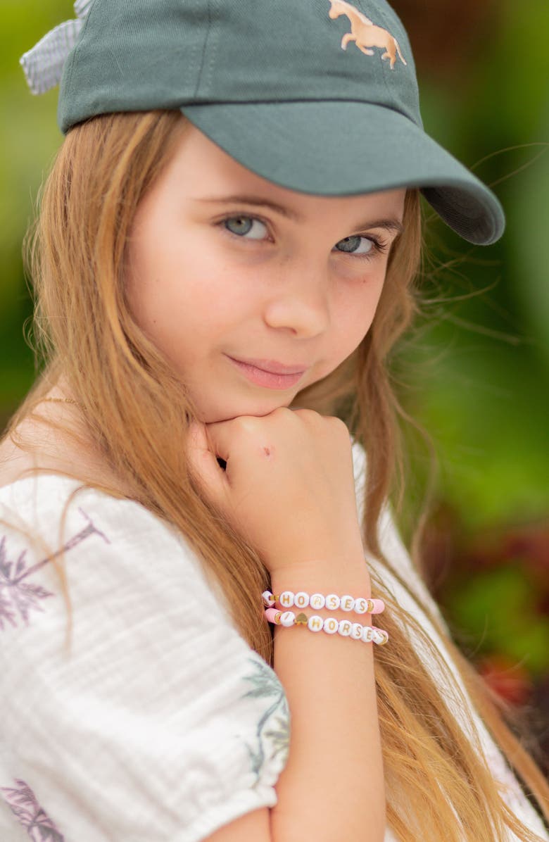 Bits & Bows I Heart Horses Girls' Bracelet, Alternate, color, Pink