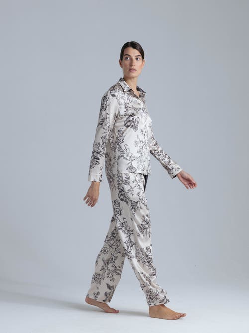 Alas Silk Long Sleeve Shirt In Gray