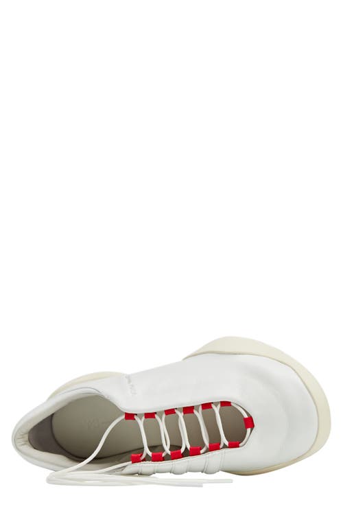 Y-3 X Adidas Regu Sneakers In White/cream/scarlet