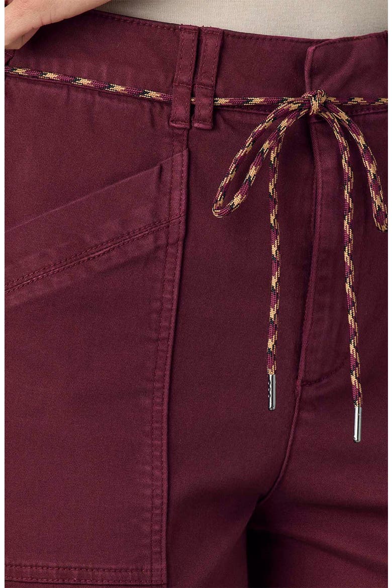 Ultra Skyrise High Waist Relaxed Stretch Cotton Pants, Alternate, color, ZINFANDEL